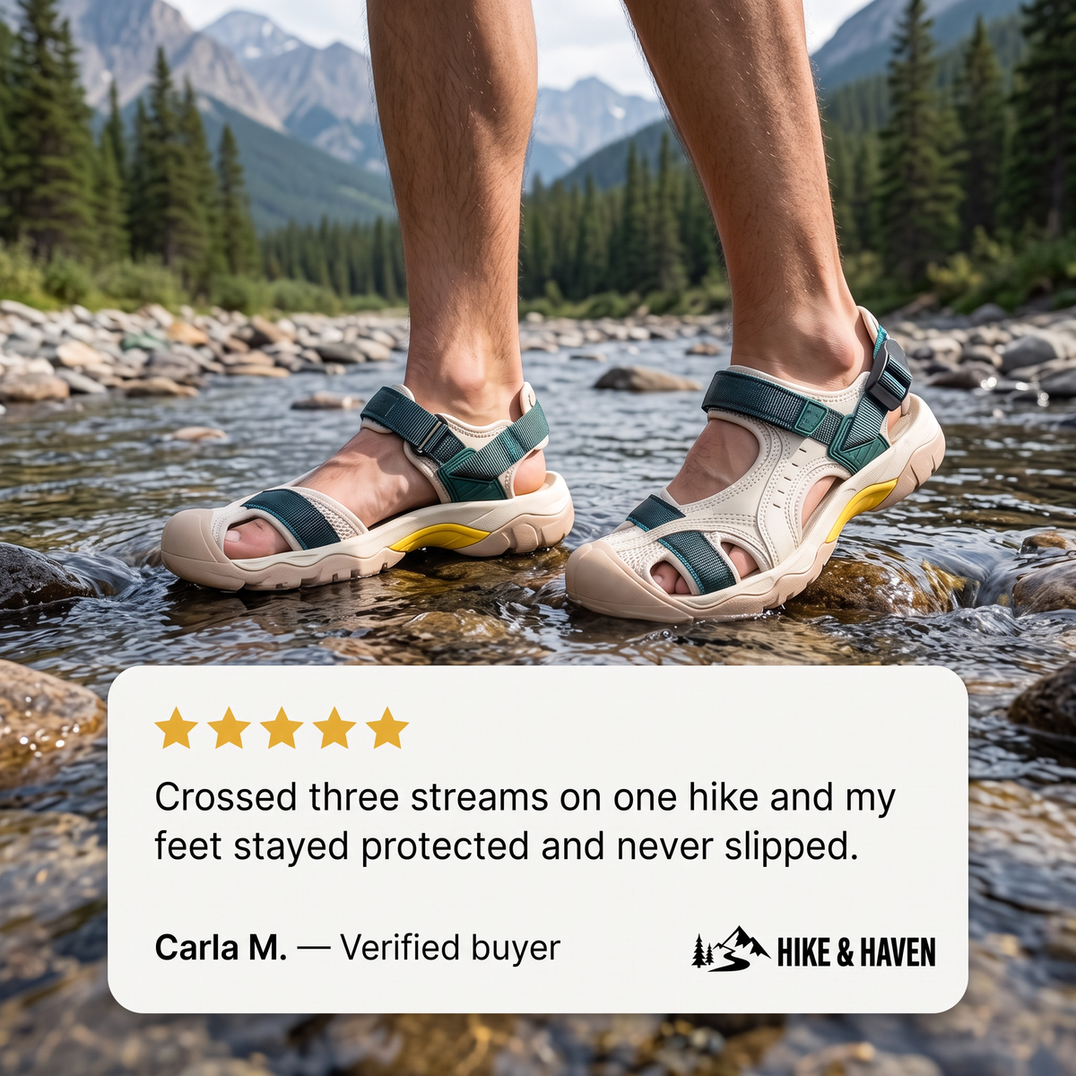Water Sandals, Closed & Non-Slip