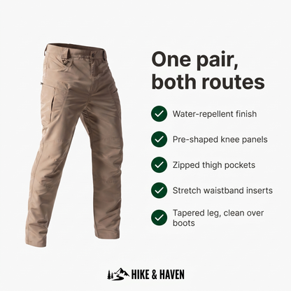 Tactical Outdoor Trousers, Water-Repellent, Multiple Pockets