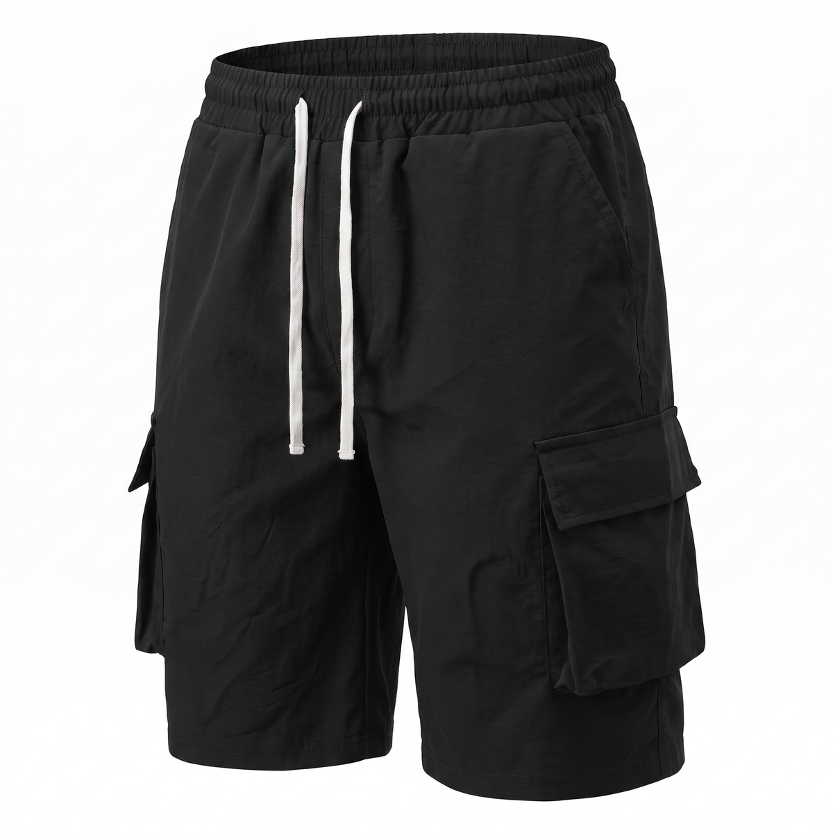 Cargo-Shorts Herren, Schwarz