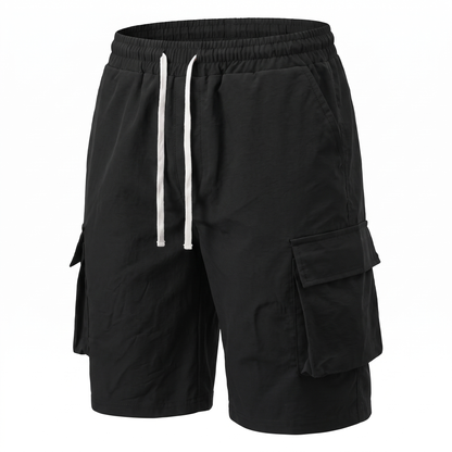 Cargo-Shorts Herren, Schwarz