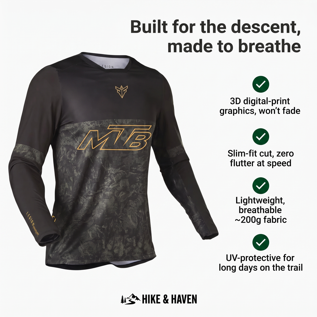 Hike & Haven MTB-Trikot Vorteile Uebersicht