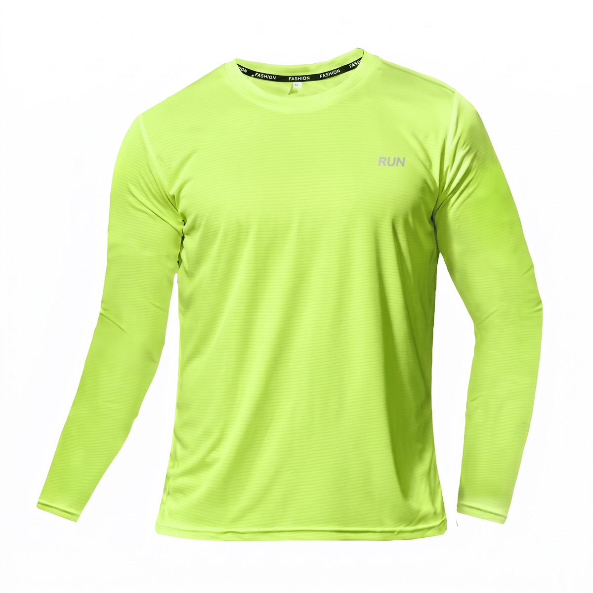 Langarm Laufshirt Herren, Neongruen