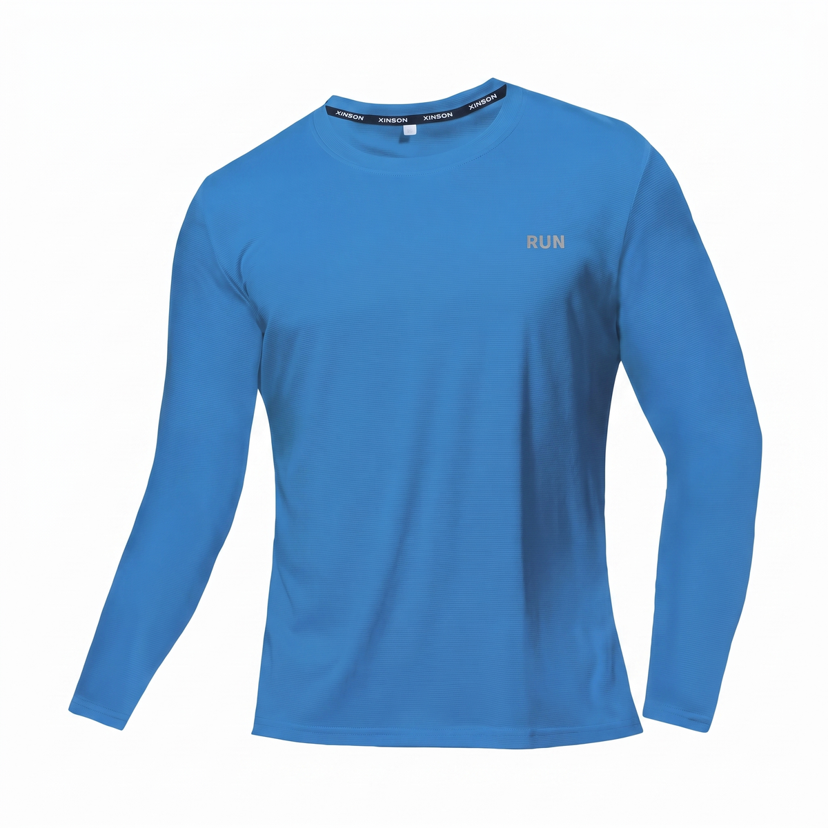 Langarm Laufshirt Herren, Hellblau