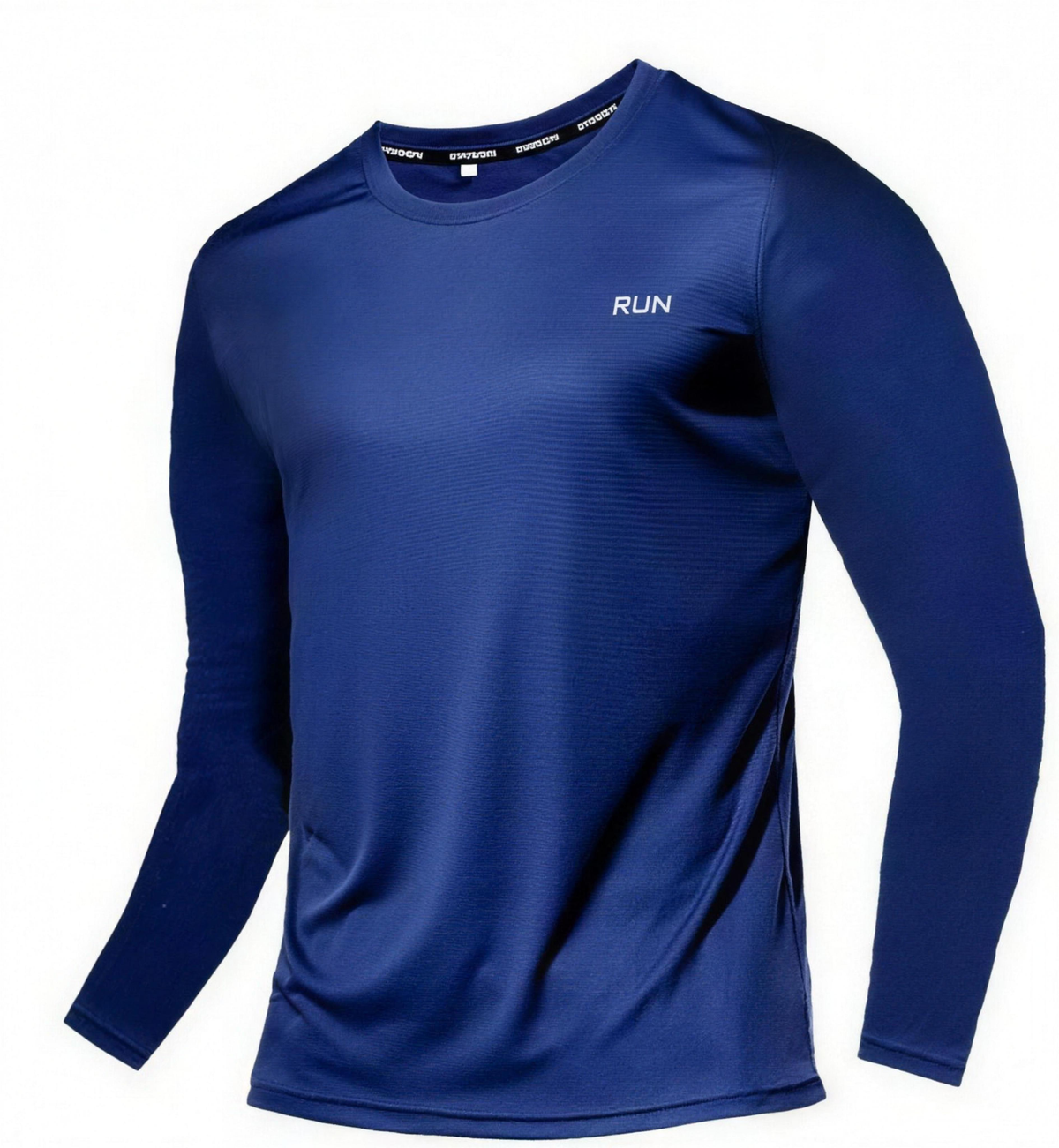 Langarm Laufshirt Herren, Marineblau