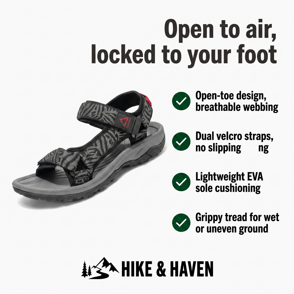 Hike & Haven Sandalen Vorteile Uebersicht