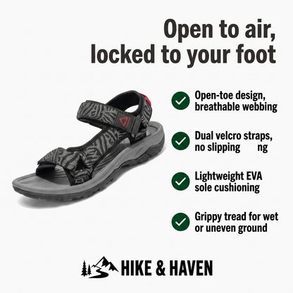 Hike & Haven Sandalen Vorteile Uebersicht