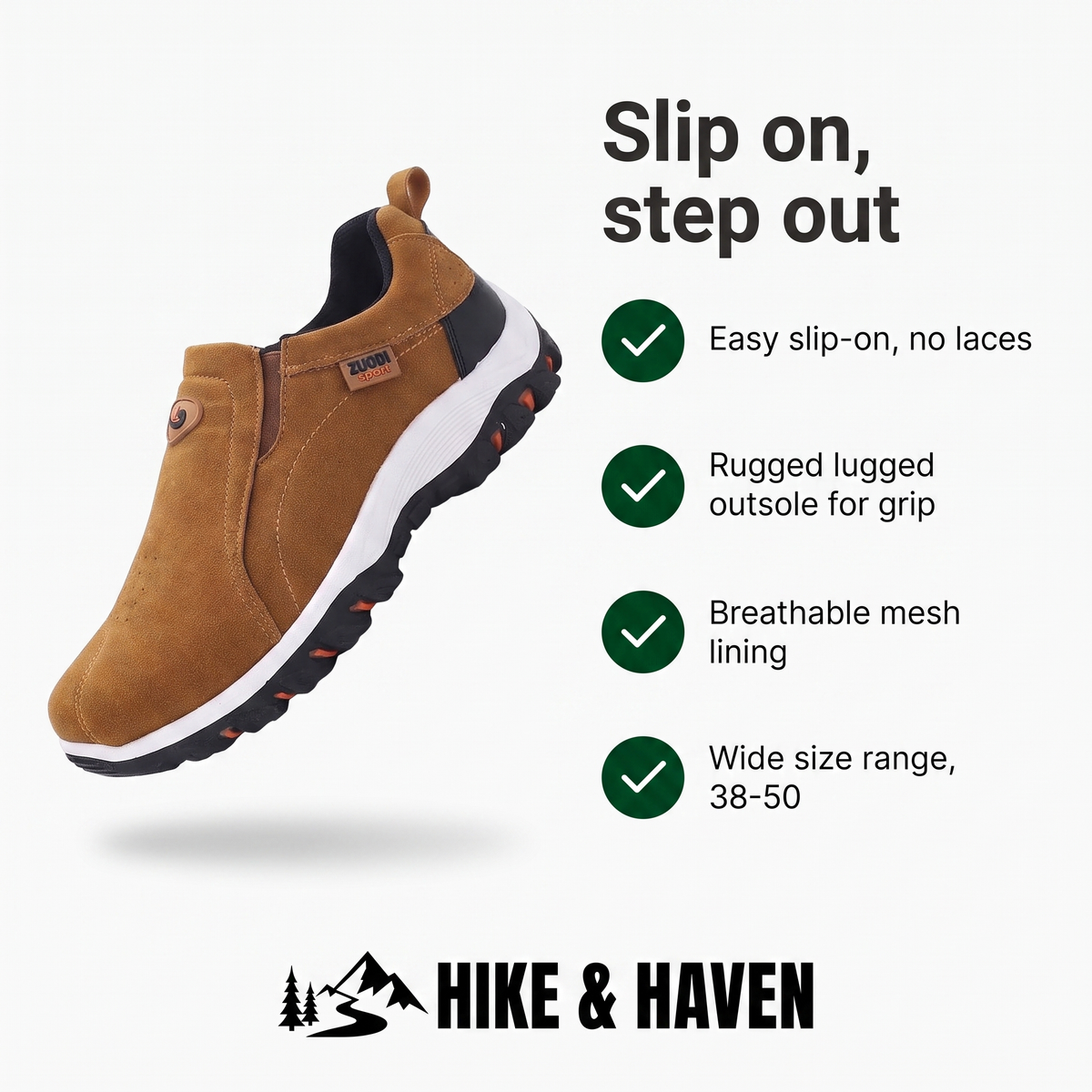 Produktvorteile des Slip-on Outdoorschuhs