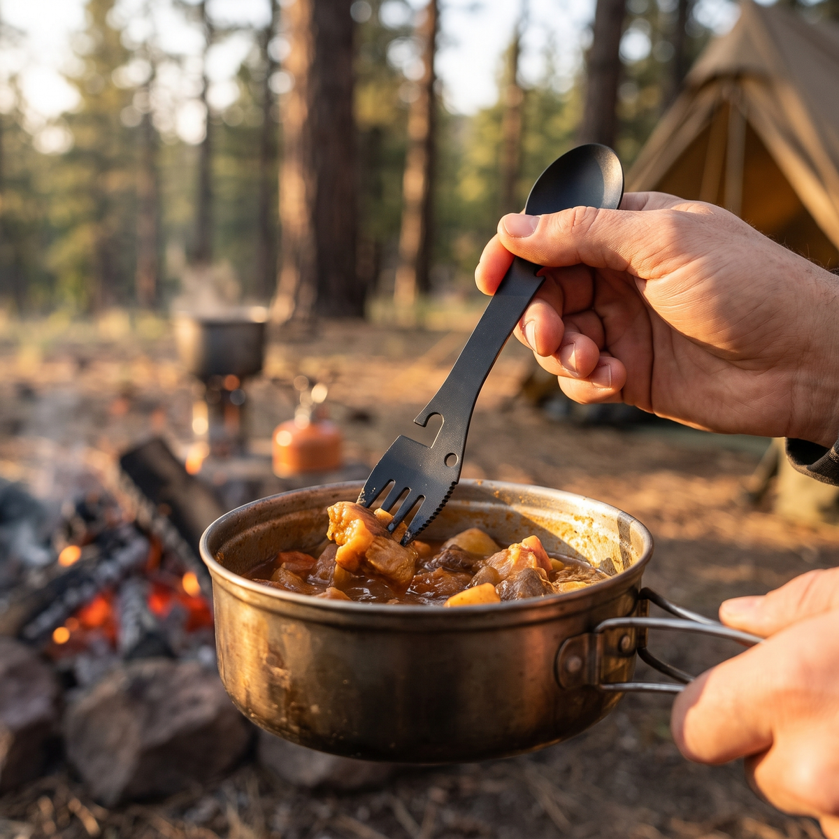 Hike & Haven Multitool Lifestyle Lagerfeuer