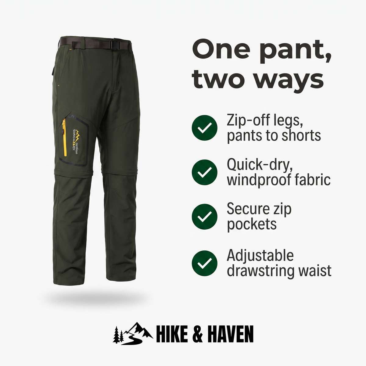 Produktvorteile der 2-in-1 Zip-Off Wanderhose
