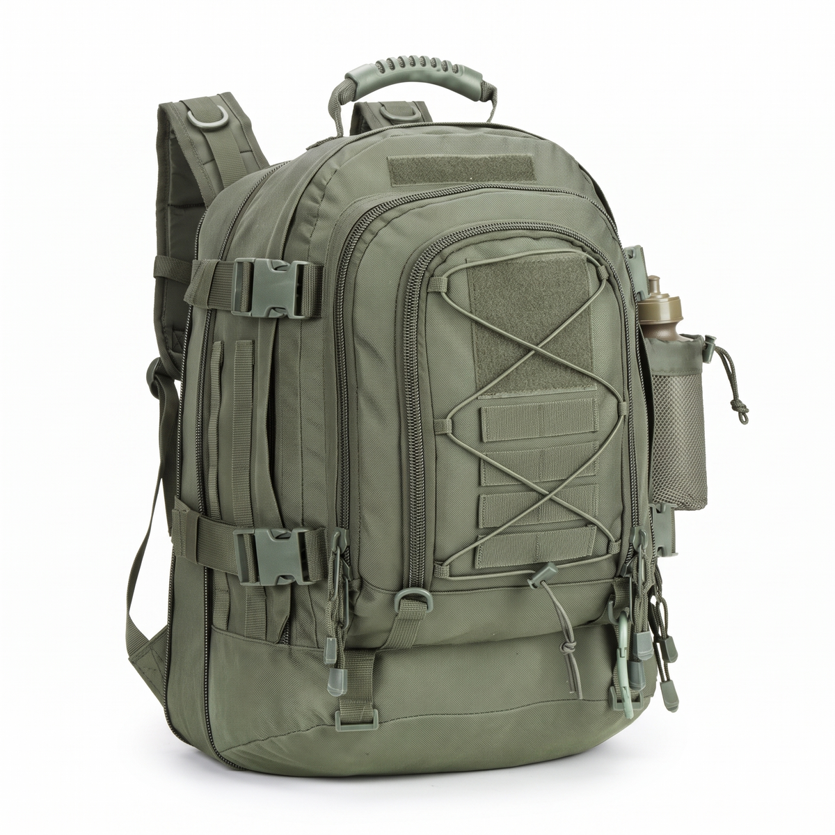 Hike & Haven Taktischer Rucksack Armeegruen Packshot