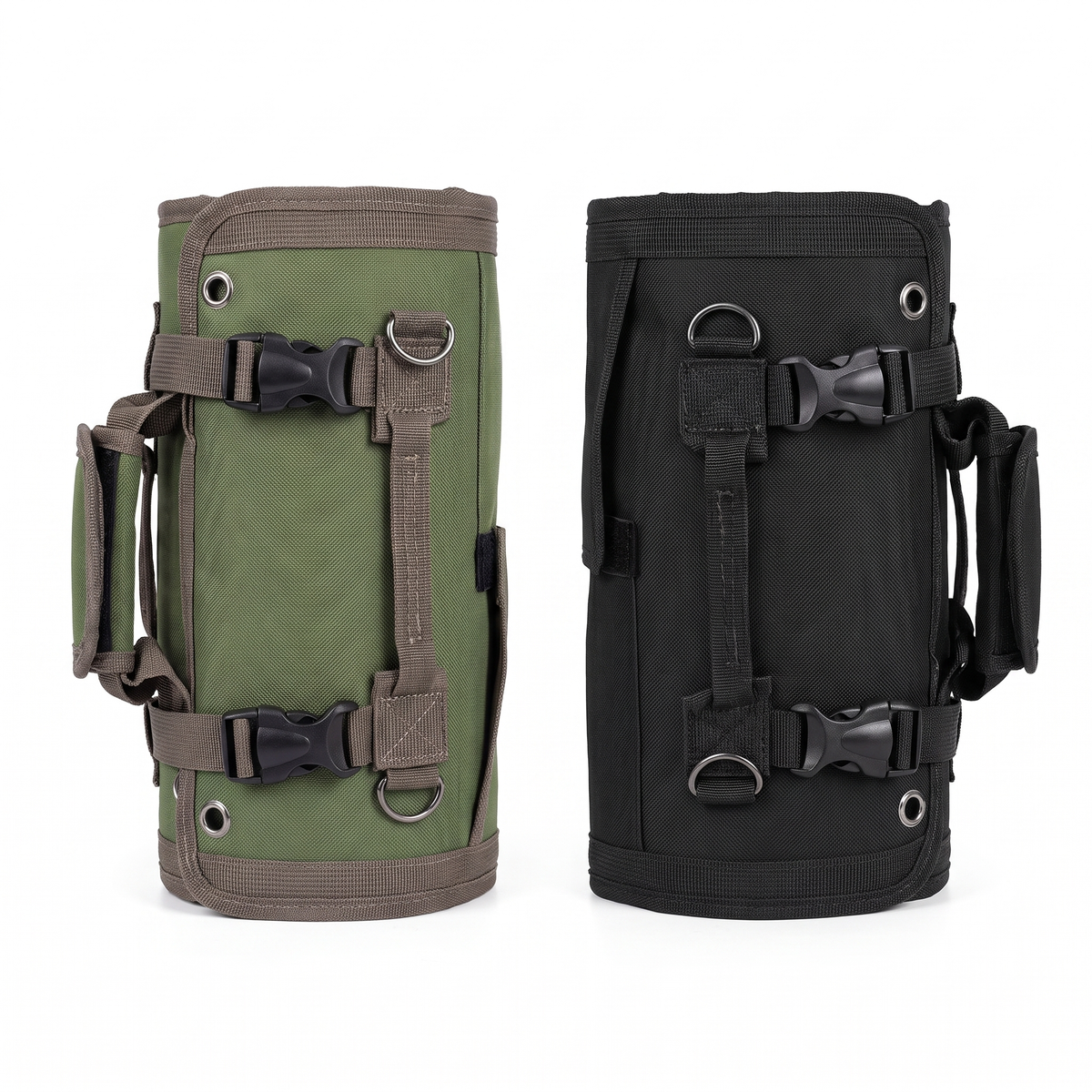 Hike & Haven Werkzeugtasche Schwarz und Gruen zusammen