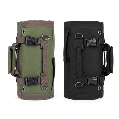Hike & Haven Werkzeugtasche Schwarz und Gruen zusammen