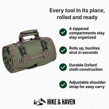 Hike & Haven Werkzeugtasche Vorteile Uebersicht