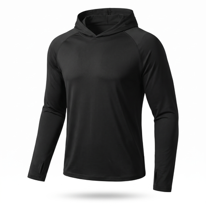 UV-Schutz-Longsleeve, Schwarz