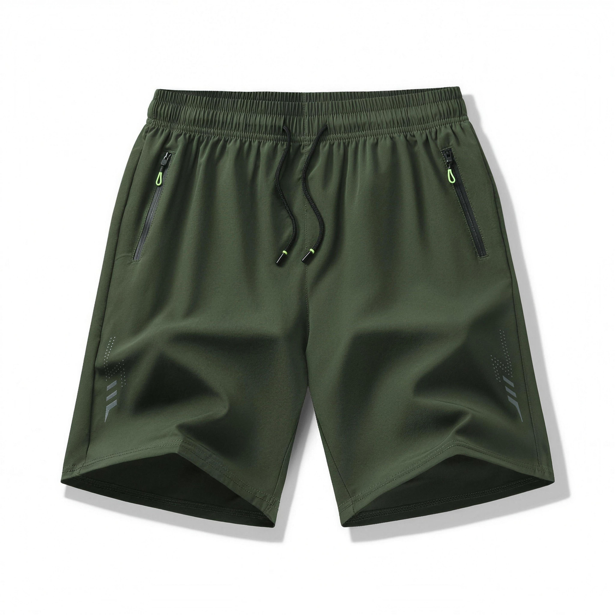 Laufshorts Herren Plus Size, Armeegruen