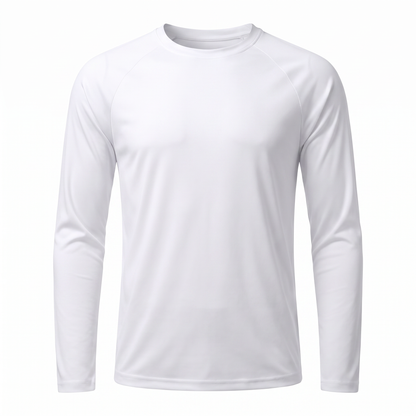 Langarm-Laufshirt Herren, Weiss