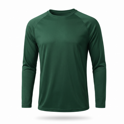 Langarm-Laufshirt Herren, Dunkelgruen