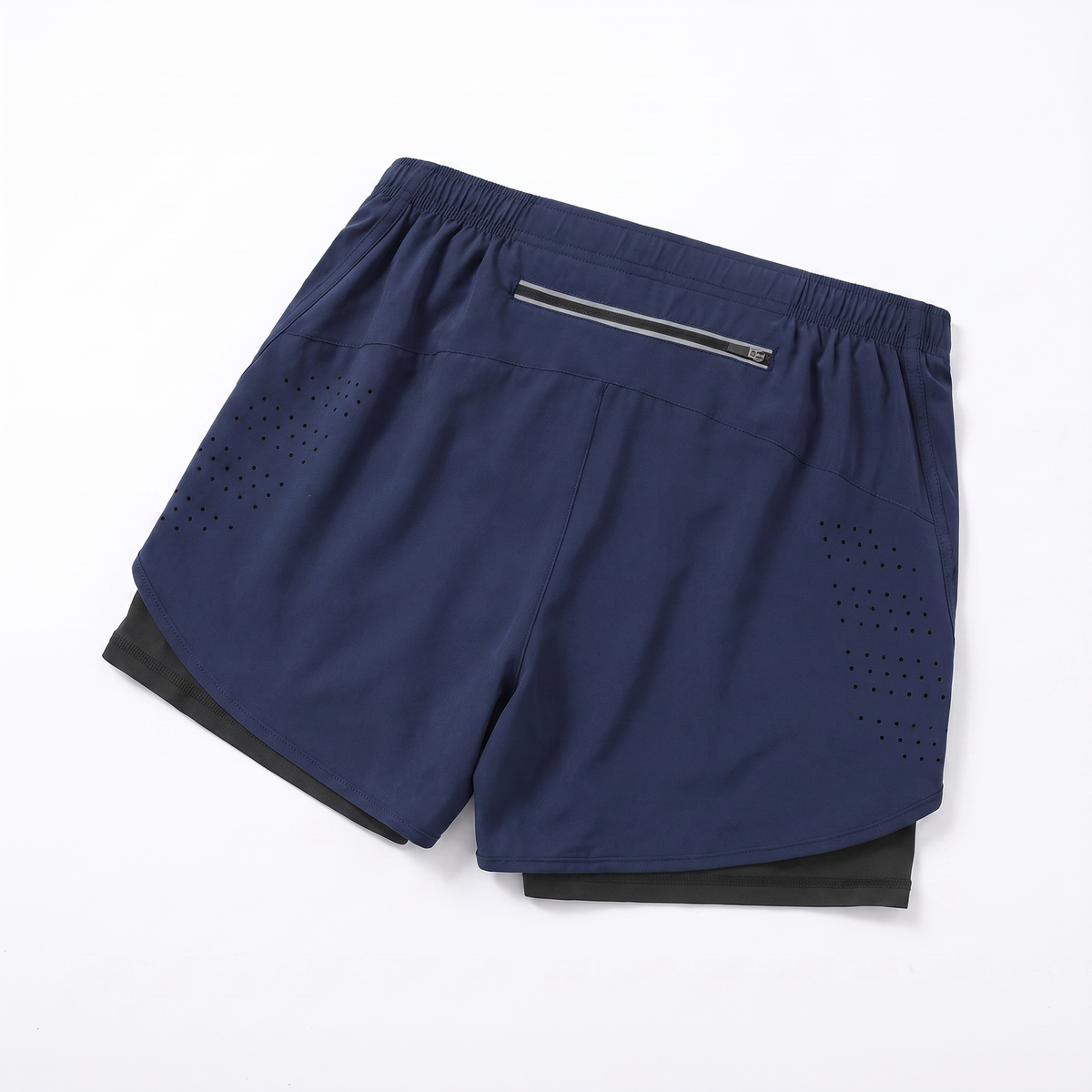2-in-1 Laufshorts Damen, Marineblau