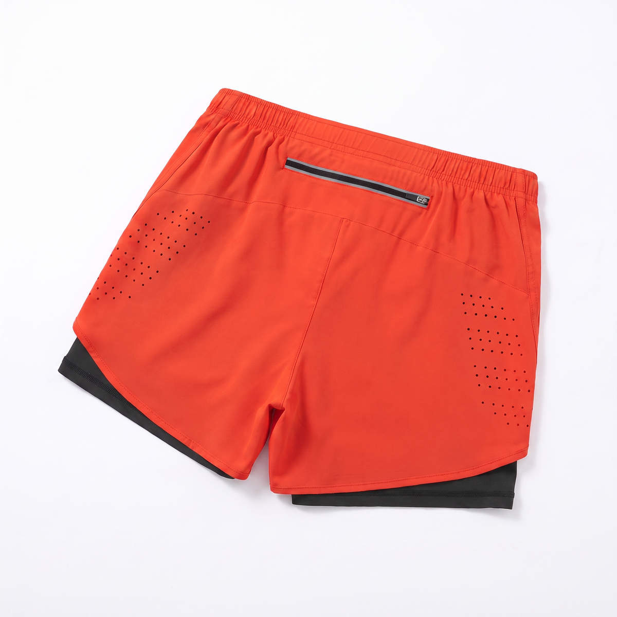 2-in-1 Laufshorts Damen, Rot