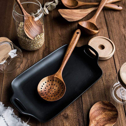 Valnera Élite Kitchen Utensils Made of Teak Wood – Sustainable 7-Piece Design Set
