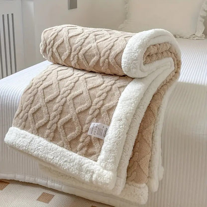 Lumera Plush Blanket – Elegant Reversible Blanket in Sherpa Look