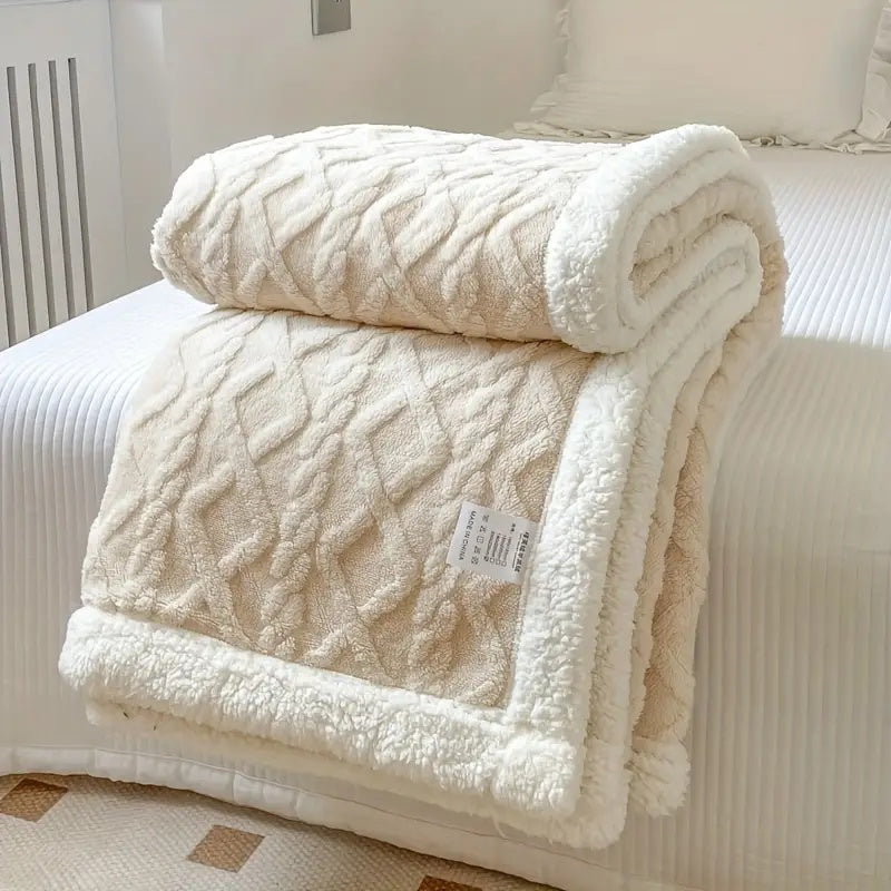 Lumera Plush Blanket – Elegant Reversible Blanket in Sherpa Look