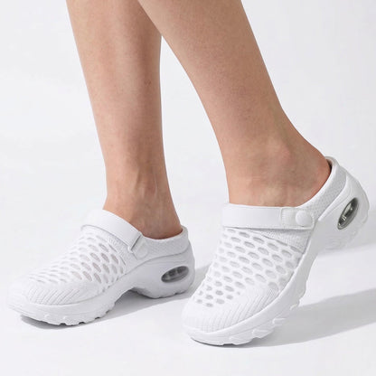 Women's walking shoes with breathable mesh and cushioned sole