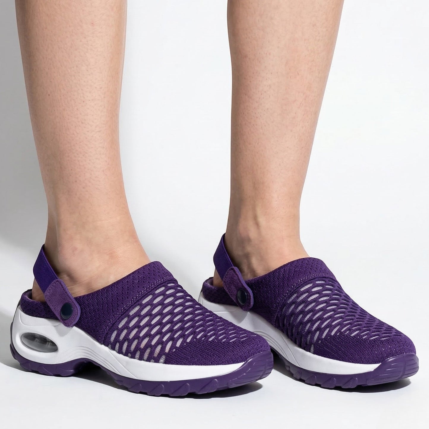 Women's walking shoes with breathable mesh and cushioned sole