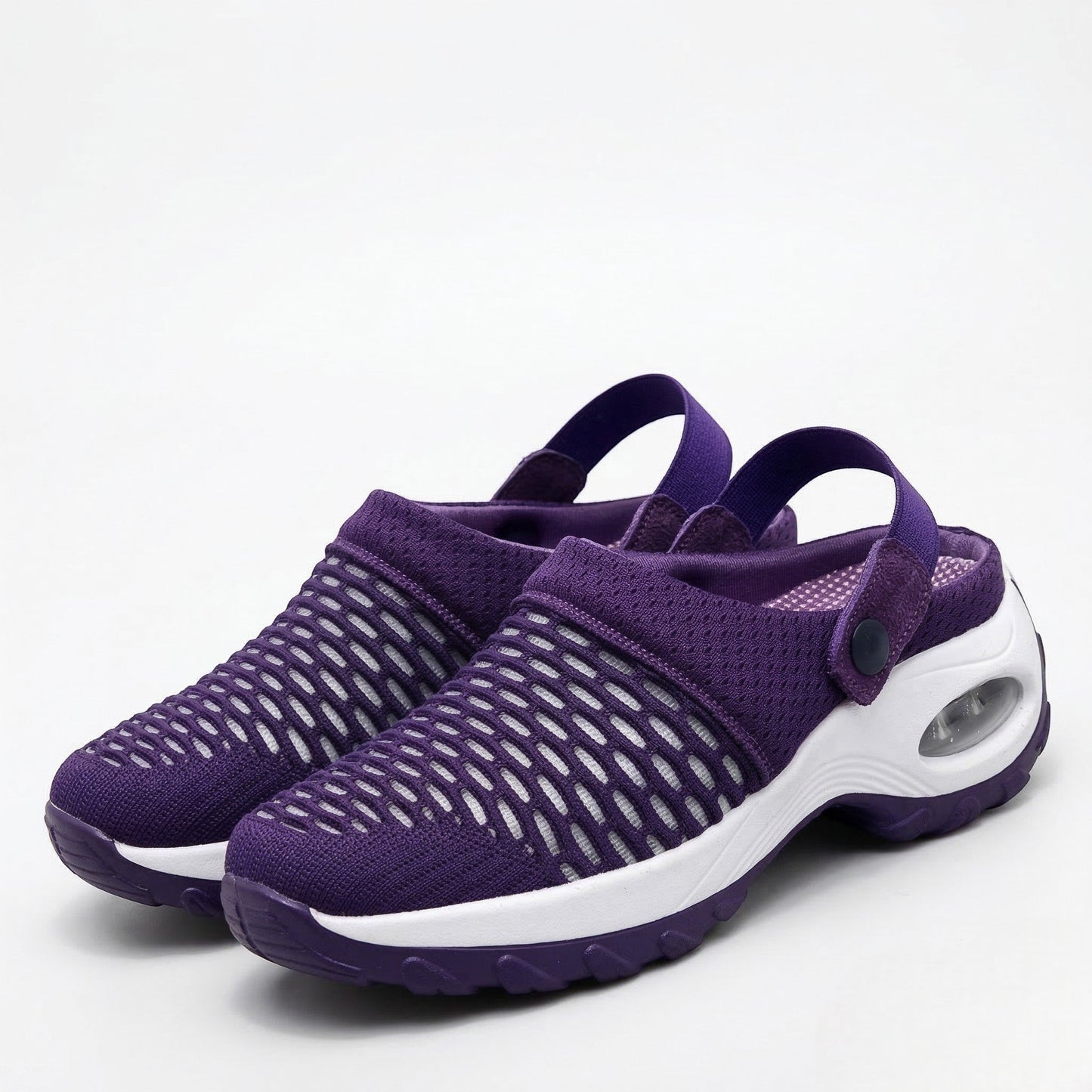 Women's walking shoes with breathable mesh and cushioned sole