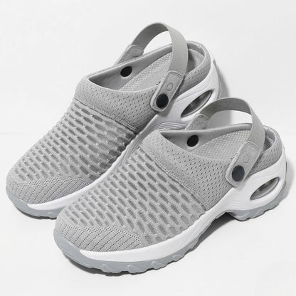 Women's walking shoes with breathable mesh and cushioned sole