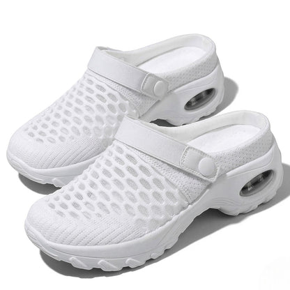 Women's walking shoes with breathable mesh and cushioned sole
