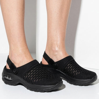 Women's walking shoes with breathable mesh and cushioned sole