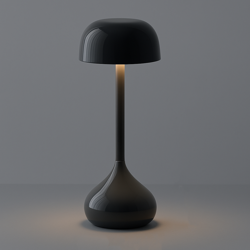 Mushroom-Shaped Desk Lamp Cordless Dimmable with Touch Control and Three Light Colors Battery