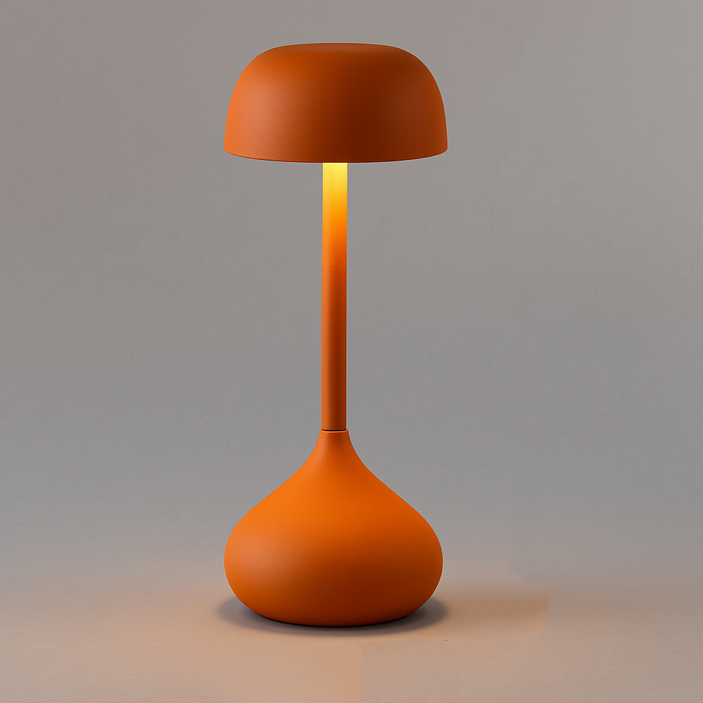 Mushroom-Shaped Desk Lamp Cordless Dimmable with Touch Control and Three Light Colors Battery