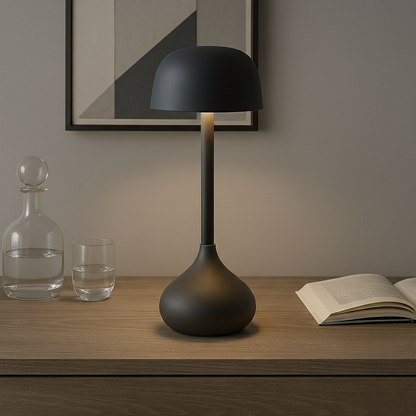 Mushroom-Shaped Desk Lamp Cordless Dimmable with Touch Control and Three Light Colors Battery
