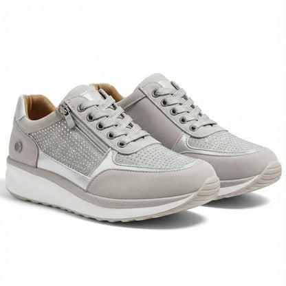 Women's sneakers, flat, low cut, wide fit