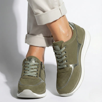Women's sneakers, flat, low cut, wide fit