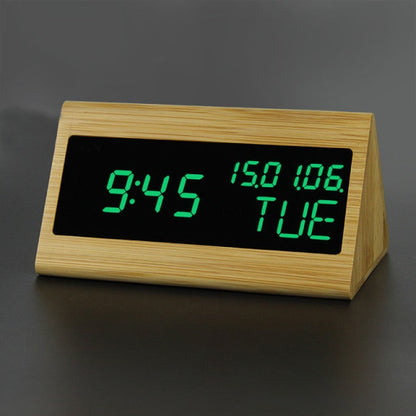 Darian Digital Alarm Clock – Natural Wood Look for Stylish Timekeeping