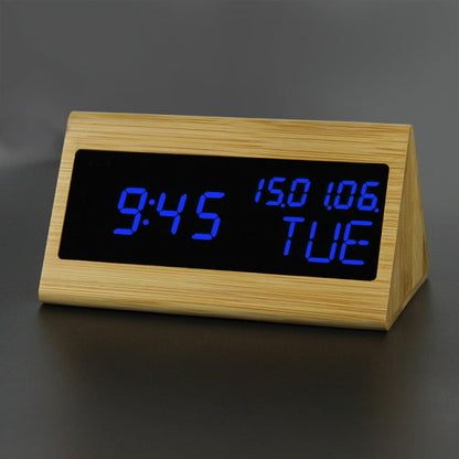 Darian Digital Alarm Clock – Natural Wood Look for Stylish Timekeeping