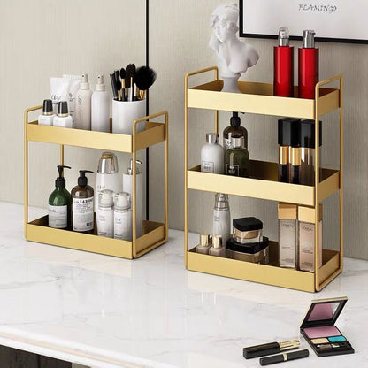 Aurisia Beauty Organizer – Metallic Gold for Stylish Storage