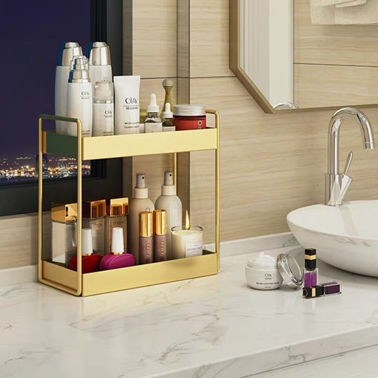 Aurisia Beauty Organizer – Metallic Gold for Stylish Storage