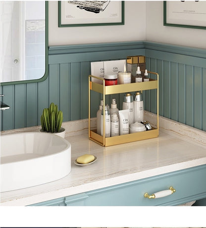 Aurisia Beauty Organizer – Metallic Gold for Stylish Storage