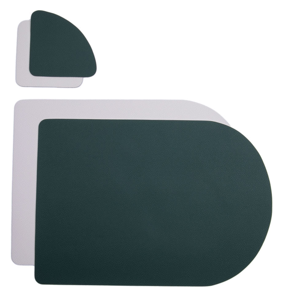 Lumivida Place Mat & Coaster – Elegant Faux Leather Accessories