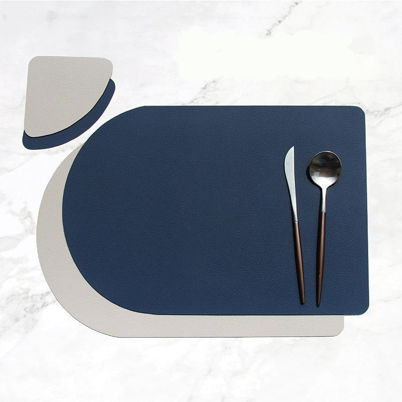 Lumivida Place Mat & Coaster – Elegant Faux Leather Accessories
