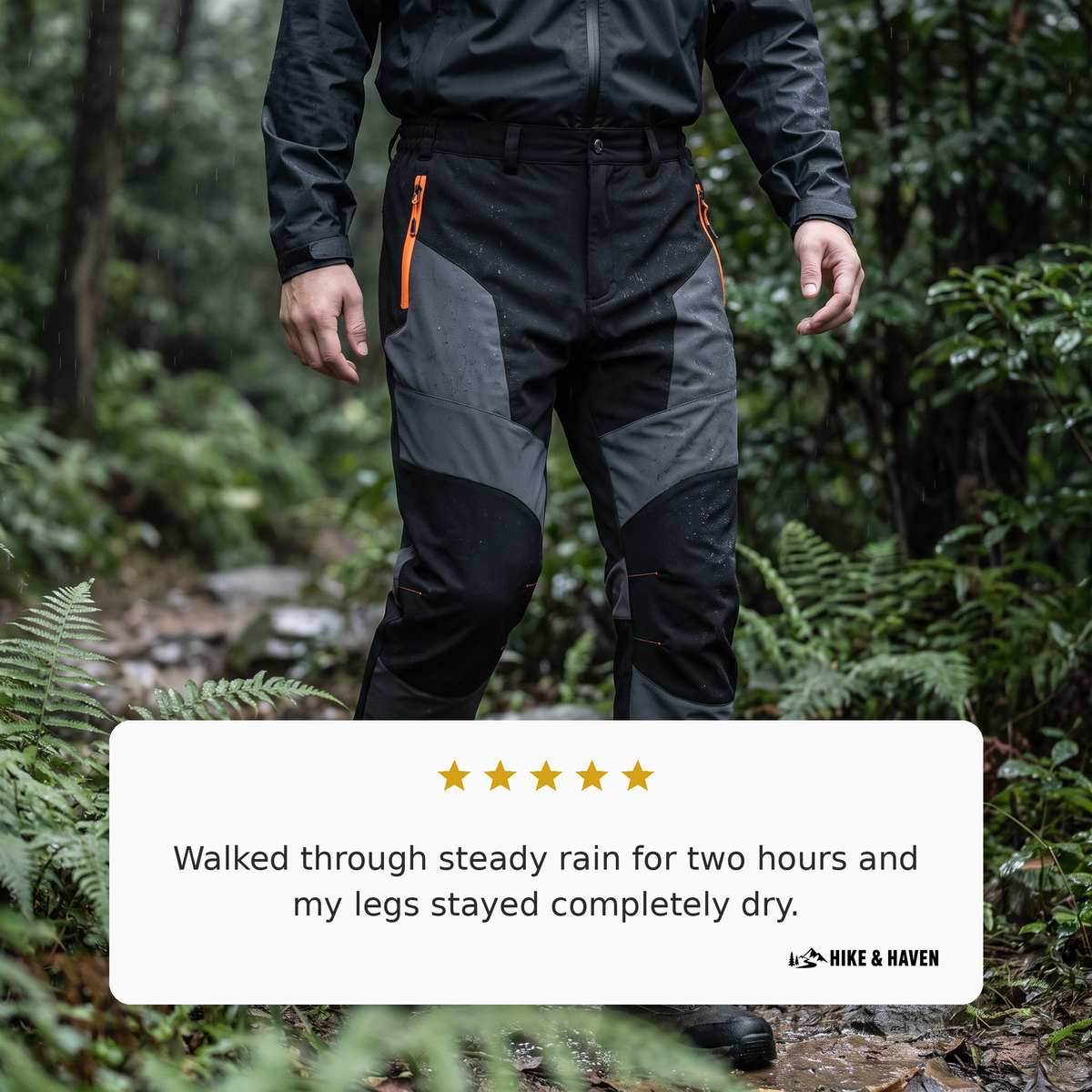 Waterproof Outdoor Trousers 8,000 mm, Men's, Windproof